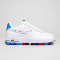 Nike Air Force 1 Low White Multi-Color Marble with Photo Blue accents and multicolour marble-effect outsole