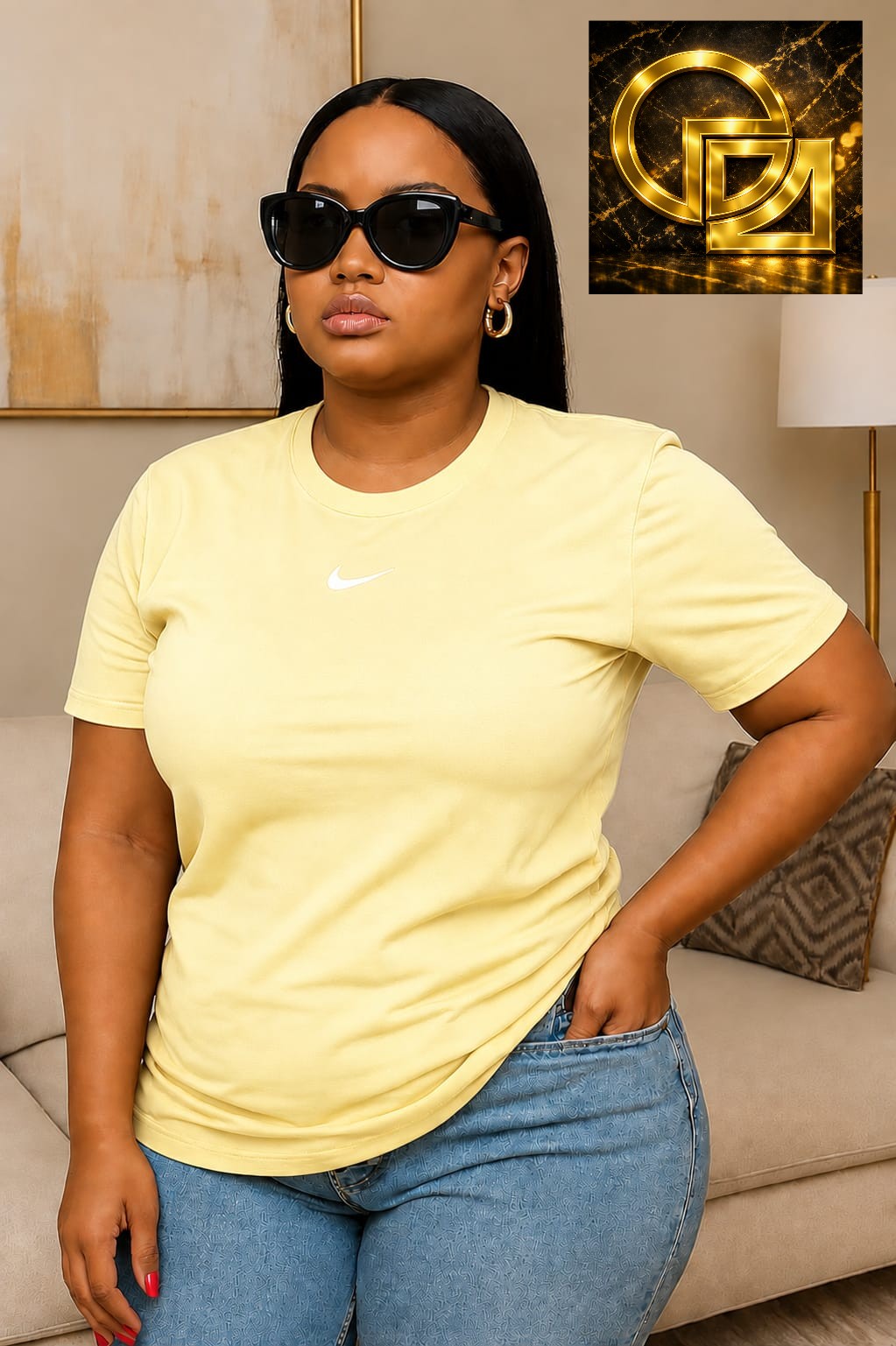 3-Pack Women's Small Logo Embroidered Crew-Neck T-Shirts