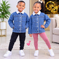 Kids' Unisex Sherpa-Lined Denim Jacket