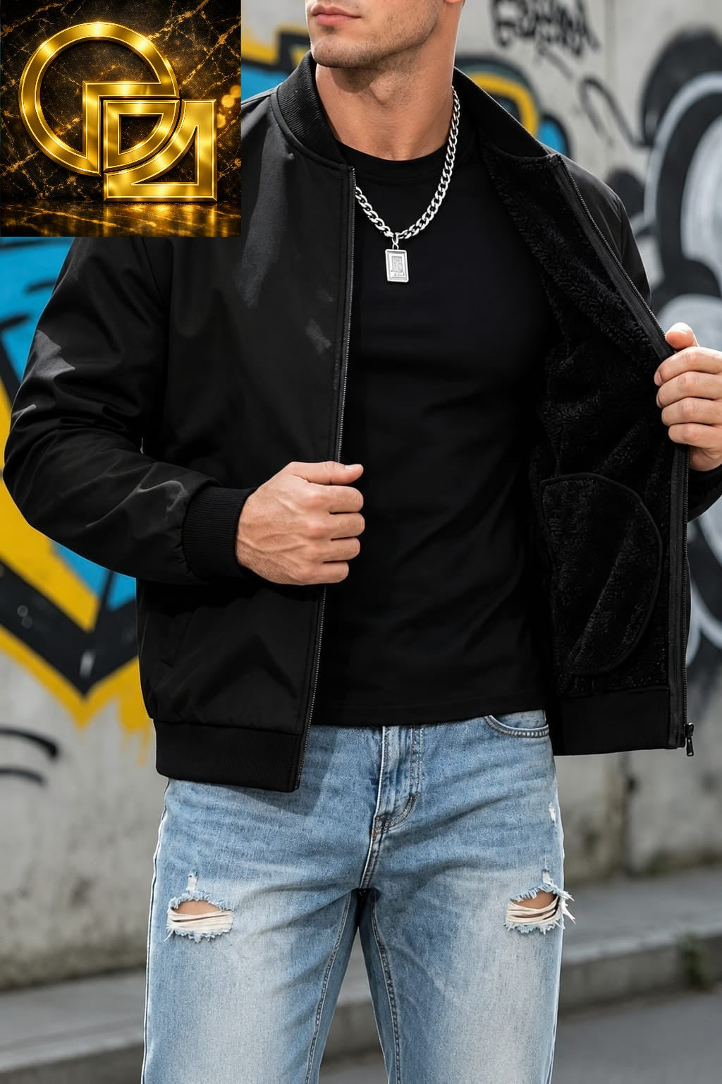 Men's Urban Fleece-Lined Bomber Jacket