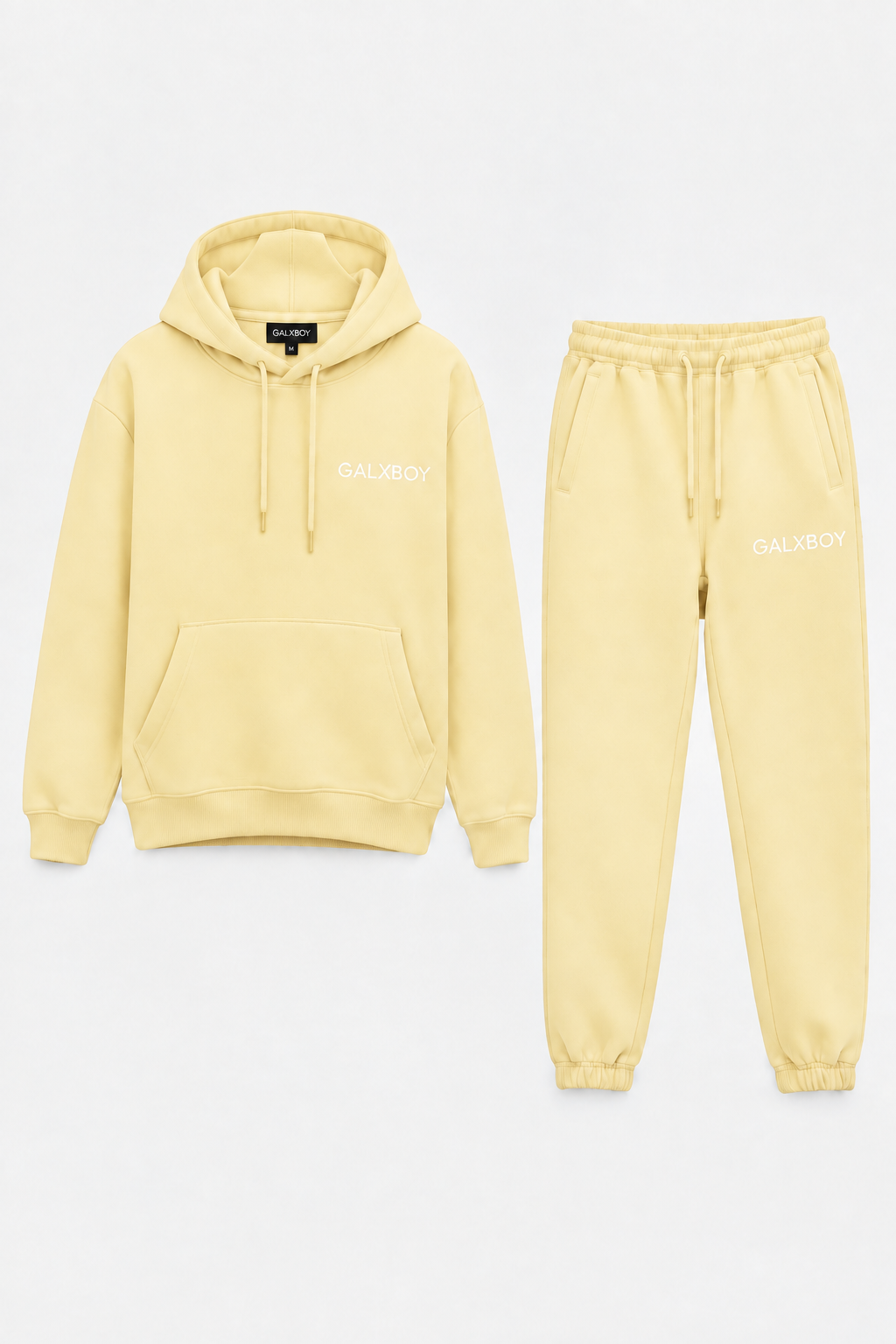 Galxboy hoodie and jogger tracksuit set in Black, oversized heavyweight fleece