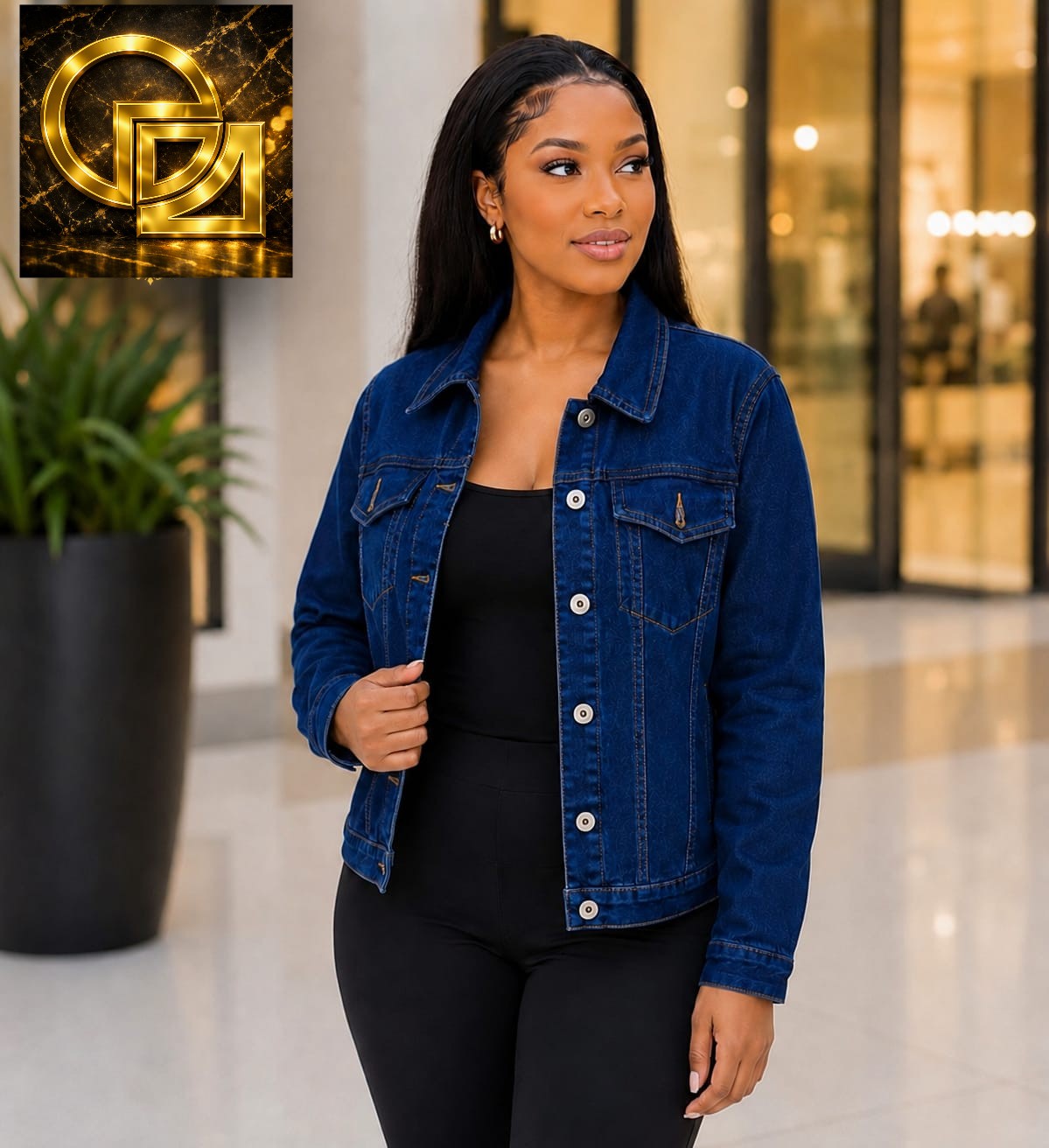 Women's Classic Cropped Denim Jacket