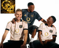 Men's Cream and Black Ombre Football Jersey
